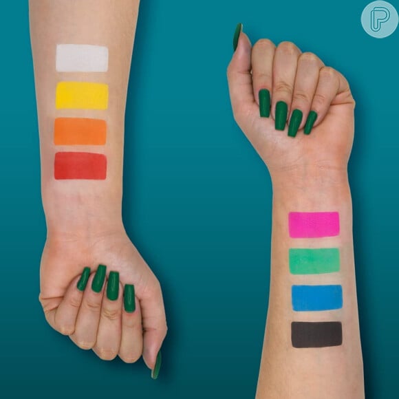 As cores marcantes da Paleta de Sombras Coloridas da Colormake são uma opção perfeita para o Carnaval