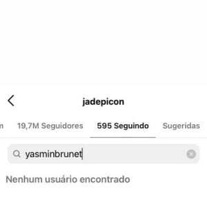 Chumbo trocado não doi! Jade Picon retribuiu o unfollow de Yasmin Brunet