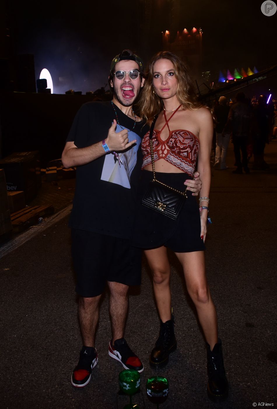 João Guilherme e a namorada, Schynaider Moura, foram ao Lollapalooza em março de 2022