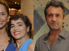 Camila Pitanga leva filha para lançamento de biografia de Domingos Montagner e encontra viúva do ator