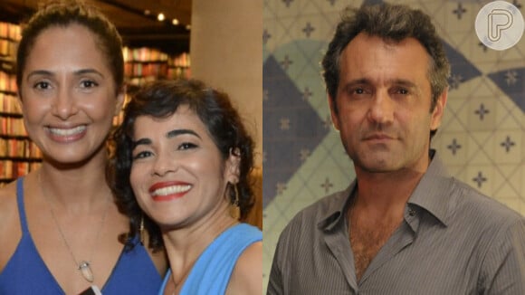Camila Pitanga e viúva de Domingos Montagner se encontraram em lançamento de biografia