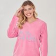  Pijama com blusa rosa é cheio de charme: essa versão é o Belle de Soft, da Any Any 