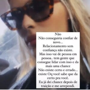 Yasmin Brunet falou sobre traição