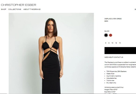 O vestido usado por Paolla Oliveira está à venda no site oficial da grife australiana