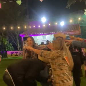 Hulk também organizou uma quadrilha com a família em sua festa junina