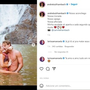 Larissa Manoela se declarou a André Luiz na legenda da publicação