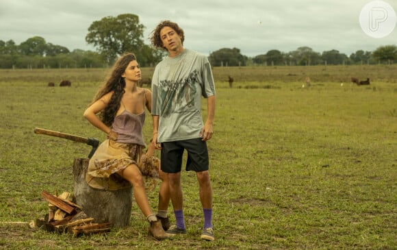 Novela 'Pantanal': Jove (Jesuíta Barbosa) vai conhecer Miriam (Liza Del Dala) durante a crise no casamento com Juma (Alanis Guillen)