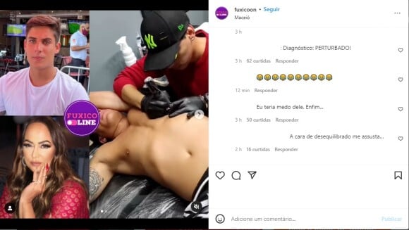 Tatuagem de Tiago Ramos foi bastante criticada nas redes sociais