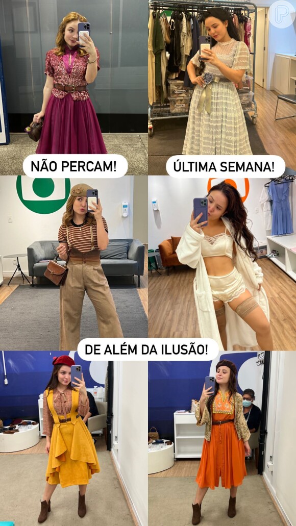 Larissa Manoela postou diversos looks da personagem em 'Além da Ilusão'