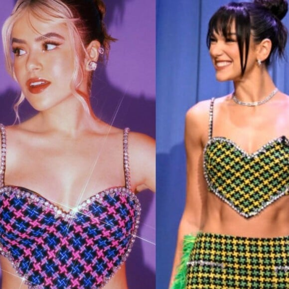 As artistas Maisa e Dua Lipa haviam elegido o mesmo conjunto usado por Giovanna Ewbank