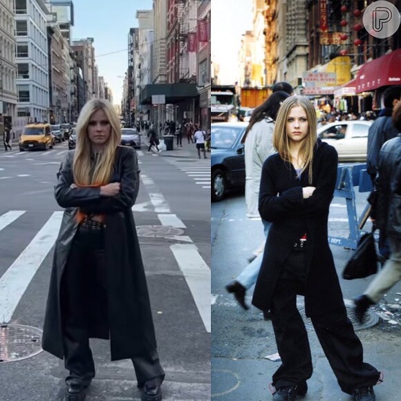 Antes e depois de Avril Lavigne: foto postada pela cantora com capa de CD antiga movimentou os fãs pela jovialidade da cantora