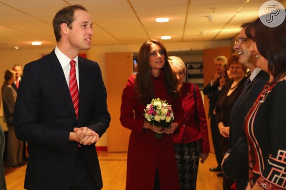 O príncipe William e Kate, duque e duquesa de Cambridge, apoiam organização para ex jogadores lesionados, no estádio