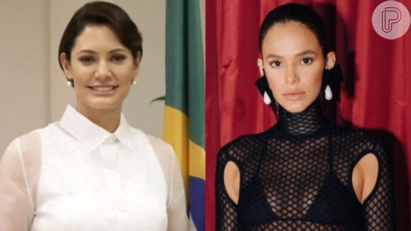 Michelle Bolsonaro criticou o look de Bruna Marquezine nas redes sociais