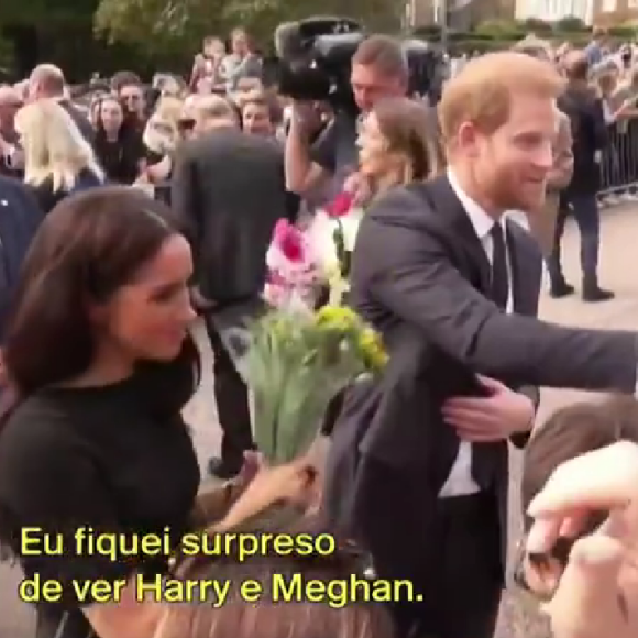 Após morte da Rainha Elizabeth II, britânicos recebem Harry e Meghan Markle com carinho
