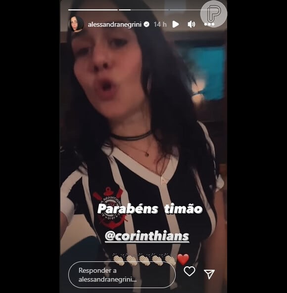 Alessandra Negrini publicou um vídeo ao final da partida