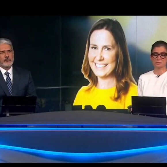 Renata Vasconcellos surgiu claramente emocionada no encerramento do 'Jornal Nacional'