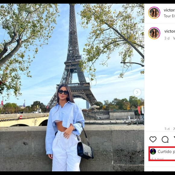 Neymar tem curtido fotos de Victoria nas redes sociais