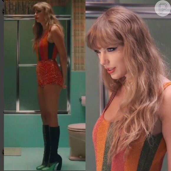 O body usado por Taylor Swift em 'Anti-Hero' é originalmente um maiô e faz parte da coleção Resort 2022 da Farm