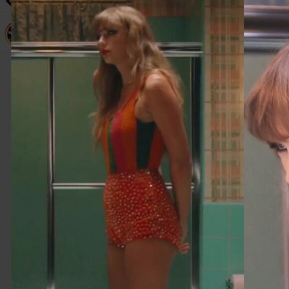 O body usado por Taylor Swift em 'Anti-Hero' é originalmente um maiô e faz parte da coleção Resort 2022 da Farm