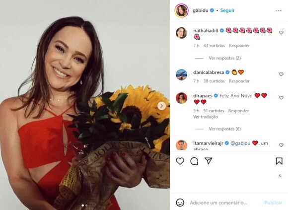 Diversos famosos apoiadores de Lula comentaram no post de Gabriela Duarte