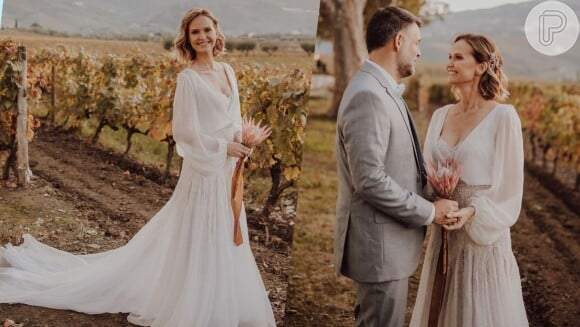 O vestido de noiva de Fernanda Rodrigues é a inspiração perfeita para um casamento boho. Detalhes do look!