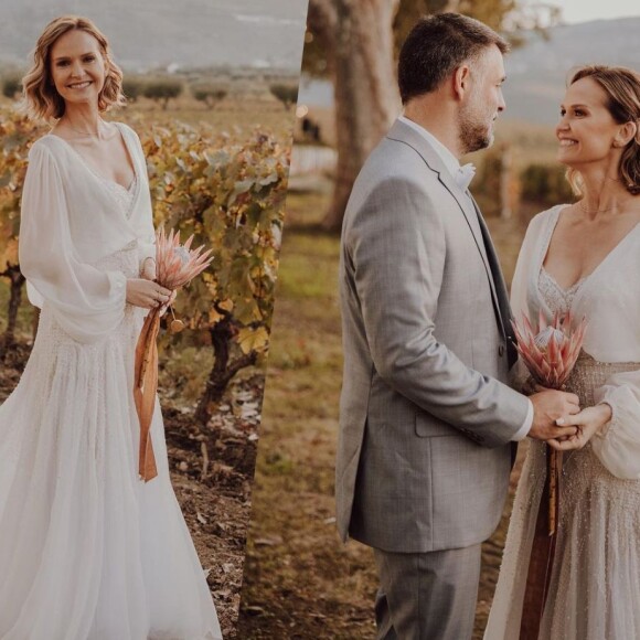 O vestido de noiva de Fernanda Rodrigues é a inspiração perfeita para um casamento boho. Detalhes do look!