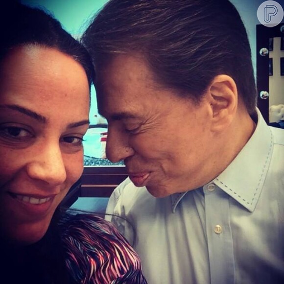 Silvio Santos recebe carinho da filha Silvia, que se derrete pelo pai: 'Meu amigo'