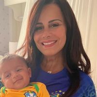 Filho de Viviane Araujo surge pronto para torcer pelo Brasil em fotos que vão te encantar: 'Hexa vem'