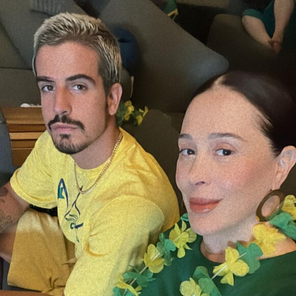 Enzo Celulari apoiou Claudia Raia em lançamento de marca de roupa