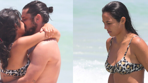 Yanna Lavigne exibe corpo real em praia com Bruno Gissoni e surpreende web: 'Chocadíssima com essa barriga'
