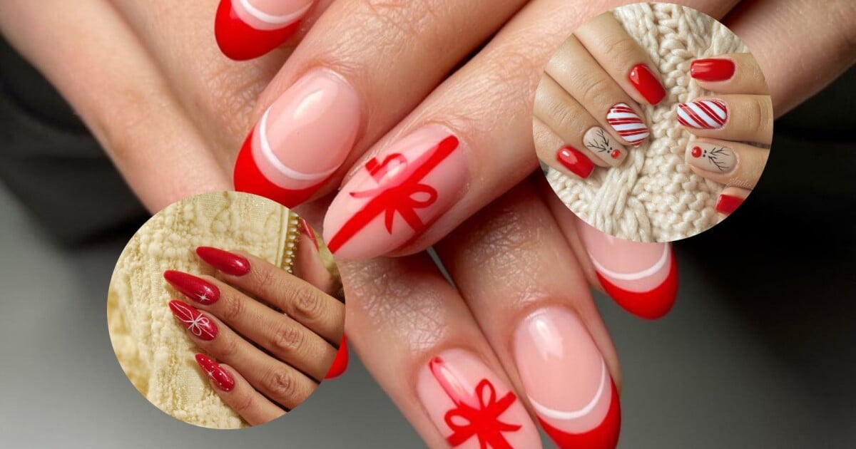 Unhas decoradas pro natal