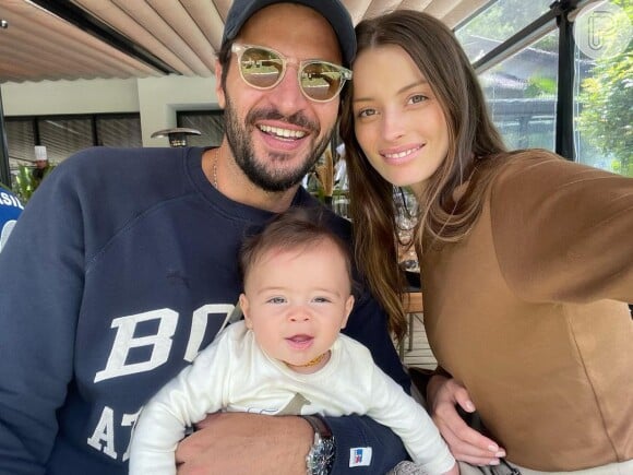 Levi do remake de 'Pantanal', Leandro Lima se tornou pai pela segunda vez com o nascimento de Toni, seu primeiro filho com Flavia Lucini em 3 de junho de 2022; ator já é pai de Guilia