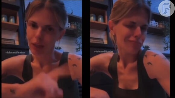 No vídeo, Lara Nesteruk aparece respondendo uma mensagem de uma seguidora