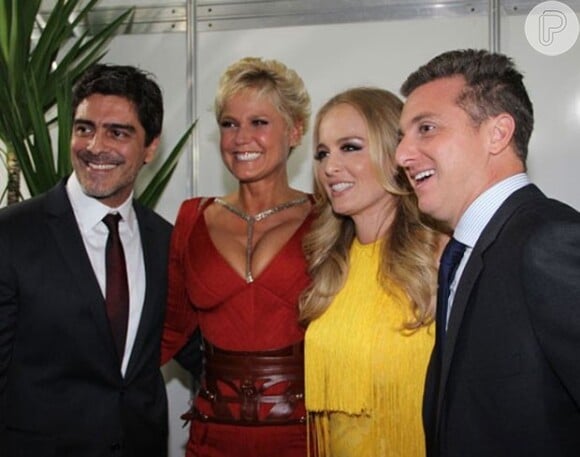 Junno, Xuxa, Angélica e Luciano Huck são fotografados na festa 'Vem Aí' da TV Globo