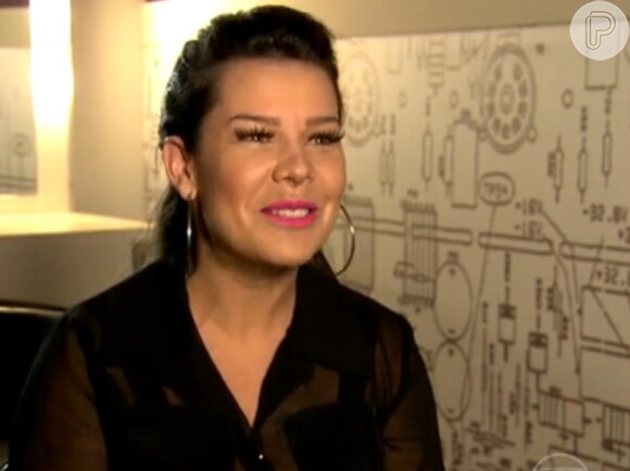 Fernanda Souza se derreteu ao falar sobre o cantor Thiaguinho