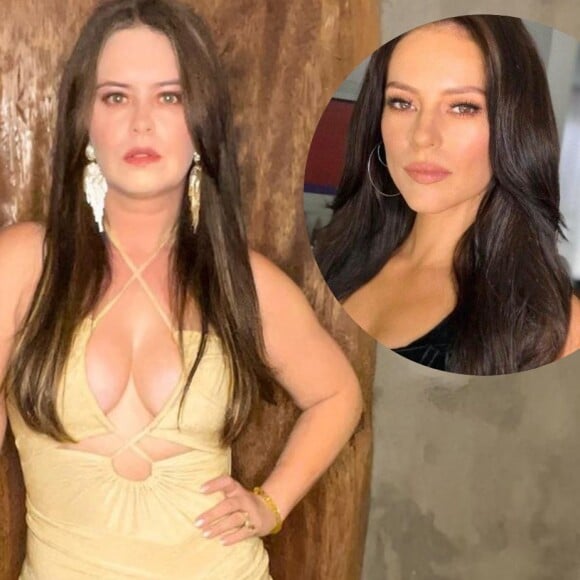 Paolla Oliveira, é você? Mariana Bridi aposta em vestido decotado e ganha comparações com a atriz. Veja!