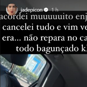 Jade Picon foi para o hospital após acordar enjoada