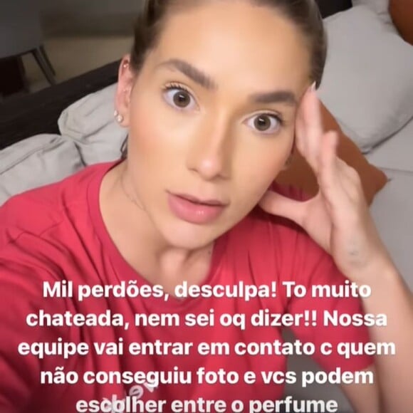 Virgínia Fonseca prometeu um perfume aos que tinham a senha e não conseguiram a foto