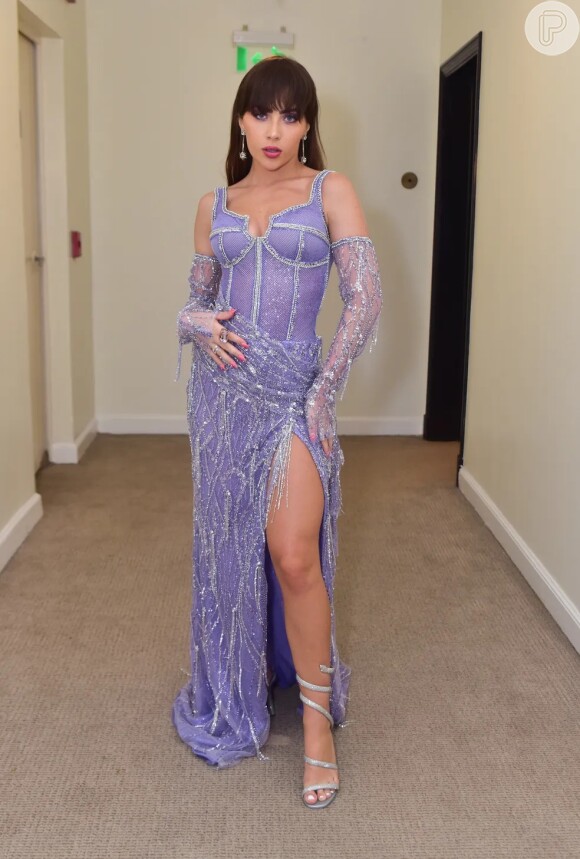 Jade Picon escolheu um vestido lilás para o Baile da Vogue 2023