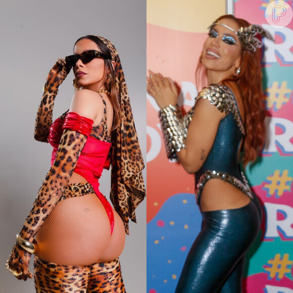 Anitta antes e durante o Carnaval de 2023