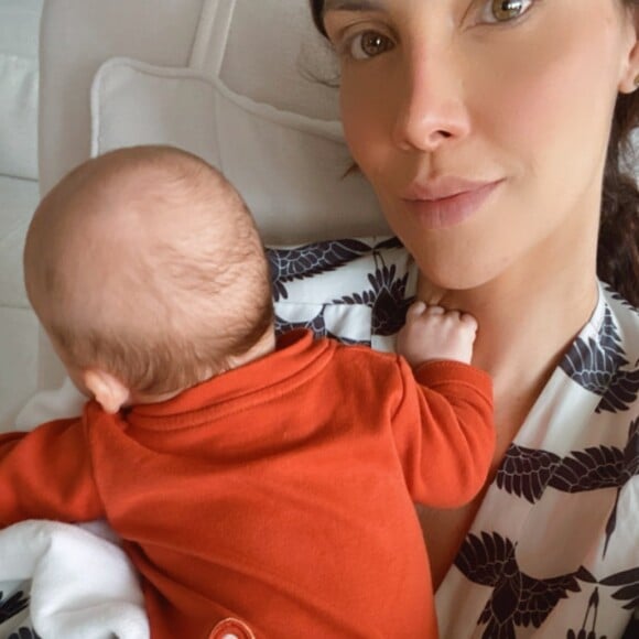 Camila Rodrigues posou com o filho, Bernardo