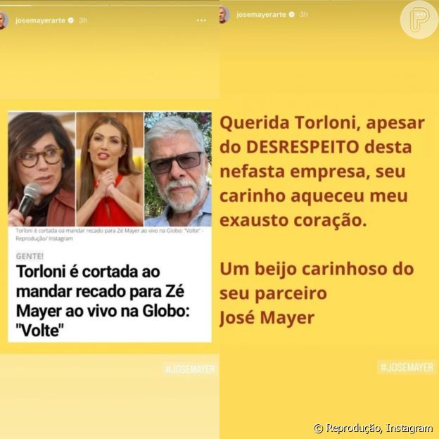 José Mayer disse que Globo é 'nefasta' após atriz tentar mencioná-lo no 'Encontro' e ser impedida