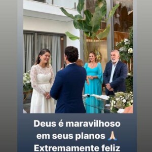 Casamento Lyandra Costa reúne filhos do cantor Leandro em cerimônia intimista
