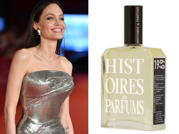A atriz Angelina Jolie é fã do perfume Histoires de Parfums 1969, lançado em 2001.