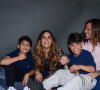 Filhos de Wanessa Camargo, José Marcus e João Francisco usaram nas camisas tons de azul semelhantes à calça do padrasto, Dado Dolabella