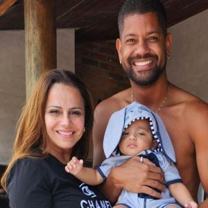 Viviane Araujo e Guilherme Militão são pais do pequeno Joaquim, de 7 meses