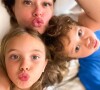Mariana Bridi postou foto com os filhos, Aurora e Valentim: 'Aberta oficialmente a temporada de 'Meu Deus eu não aguento mais essas crianças com catarro''