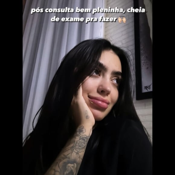 MC Mirella contou no Stories que está se submetendo a exames nesta semana, sem entrar em detalhes