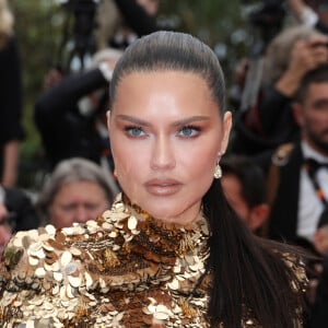 Adriana Lima garantiu toque de elegância ainda maior ao look com um rabo de cavalo