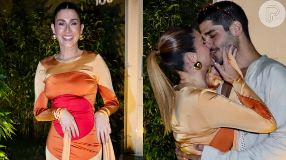 Fernanda Paes Leme trocou beijos com noivo, Victor Sampaio, em festa de 40 anos